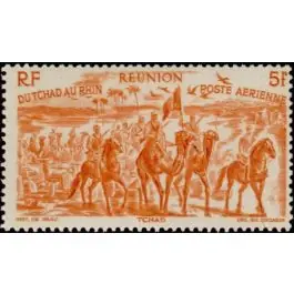 Timbre de collection Reunion - Poste Arienne 36 Fait Main