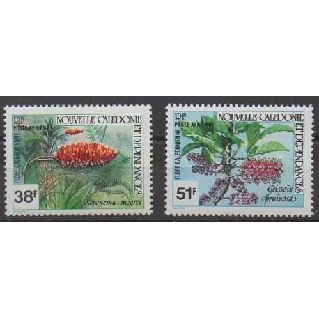 Nouvelle-Calédonie - Poste aérienne - 1981 - No PA210/PA211 - Fleurs Achat Immédiat