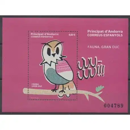 Vente Directe Andorre espagnol - 2022 - No F513 - Oiseaux