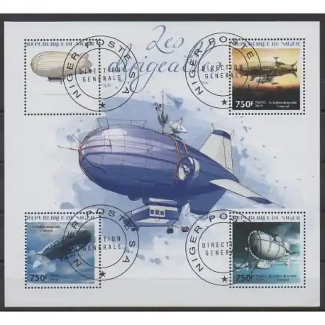 Garantie Incluse Niger - 2014 - No 2458/2461 - Ballons - Dirigeables - Oblitérés
