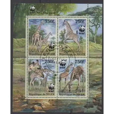 Nouveauté Niger - 2013 - No 1776/1779 - Mammifères - Espèces menacées - WWF - Oblitérés