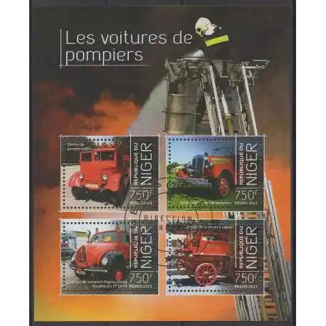 Niger - 2013 - No 2135/2138 - Pompiers - Oblitérés Prix Cassé