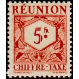 Timbre de collection Reunion - Taxe 33 Livraison Gratuite