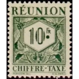 Timbre de collection Reunion - Taxe 34 Tendance