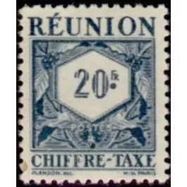 Timbre de collection Reunion - Taxe 35 Nouveauté