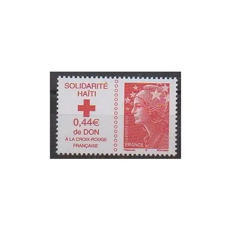 France - Poste - 2010 - No 4434 - Santé ou Croix-Rouge Produit De Marque