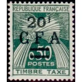 Timbre de collection Reunion - Taxe 47 Dernier Modèle