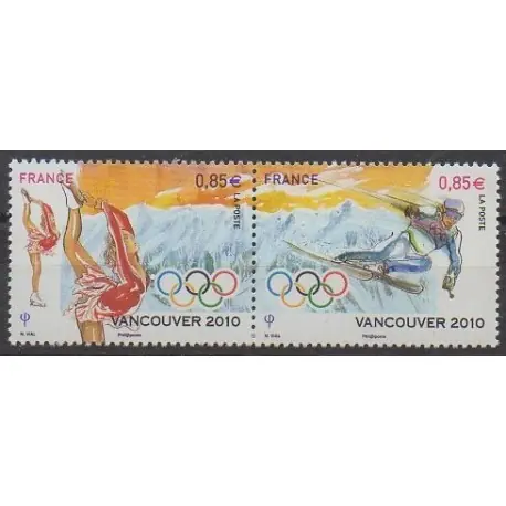France - Poste - 2010 - No 4436/4437 - Jeux olympiques d'hiver Populaire