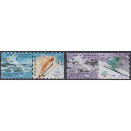 Yougoslavie (Serbie et Monténégro) - 2006 - No 3141/3142 - JO d'hiver Remise