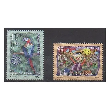 Yougoslavie (Serbie et Monténégro) - 2005 - No 3119/3120 - Dessins d'enfants En Vogue