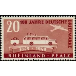 Timbre de collection Rheinland-Pfalz - 49 Réduction