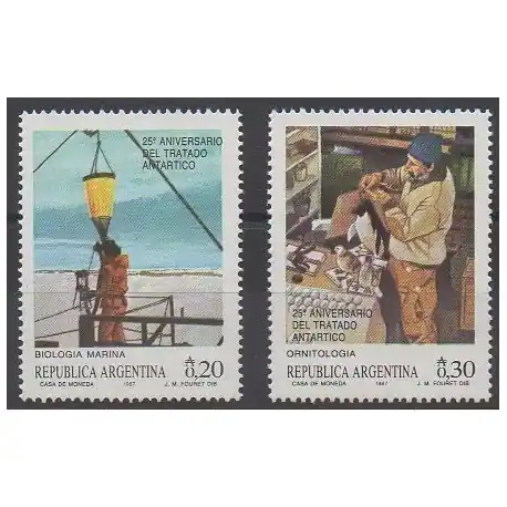 Argentine - 1987 - No 1557/1558 - Polaire Édition Limitée