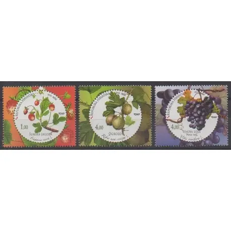 Original Croatie - 2010 - No 878/880 - Fruits ou légumes