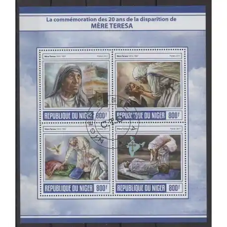 Niger - 2017 - No 4135/4138 - Célébrités - Religion - Oblitérés Acheter Direct