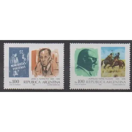 Livraison Gratuite Argentine - 1985 - No 1464/1465 - Célébrités