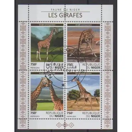Marque Niger - 2015 - No 3207/3210 - Mammifères - Oblitérés