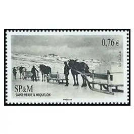 Fait Main Timbre de collection Saint-Pierre et Miquelon - 1129